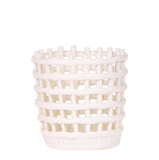 Mesh Ziertopf Ø9cm – Moderner Pflanztopf mit Strukturdesign – Dekorativer Übertopf für Zimmerpflanzen & Kräuter - Oasis of Life