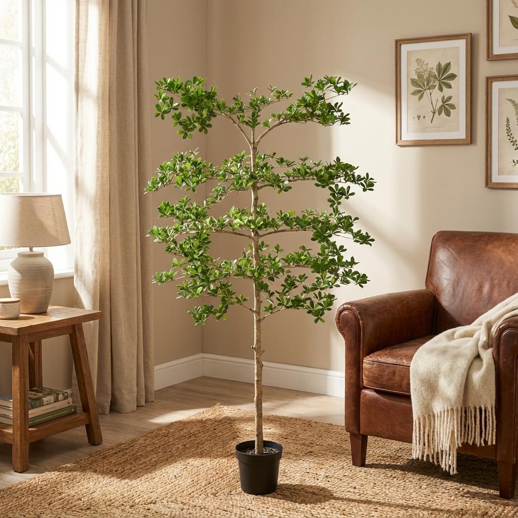 Bucida Kunstpflanze 200cm – Große Designer Deko Baum Pflanze – Pflegefreie Zimmerpflanze für Wohnzimmer Büro & Empfangsbereich - Oasis of Life