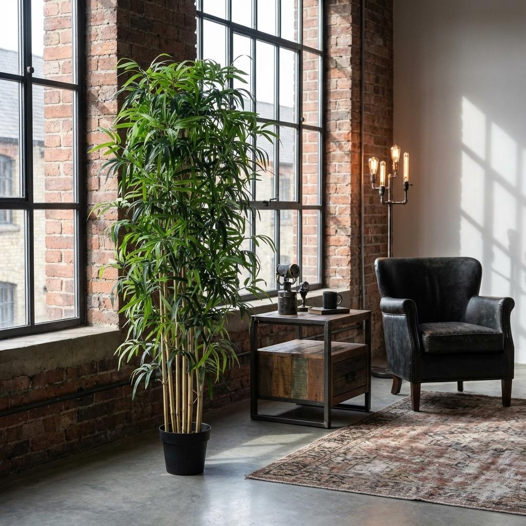 Künstlicher Bambus 180cm – Große Bambus Kunstpflanze im Topf – Realistische Deko Pflanze für Wohnzimmer Büro & Empfangsbereich - Oasis of Life