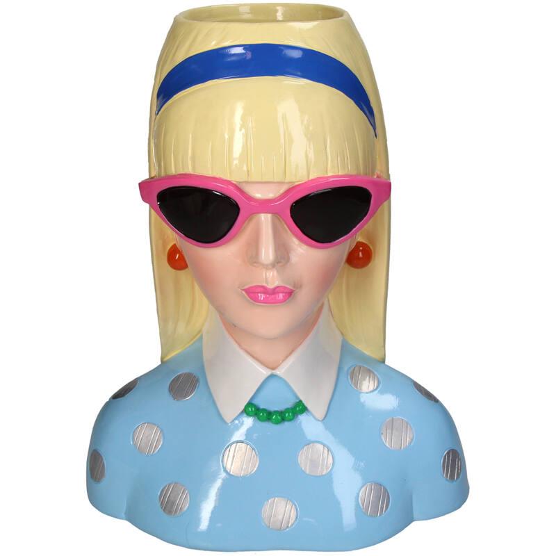 Vase Fashion Lady 'Lyana' 29 cm – Polyresin-Dekovase in Modedesign – Stilvolles Kunstobjekt & Blumenvase für modernes Interieur 