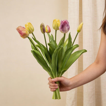 Tulpenstrauß Sanfter Frühling Real Touch Kunsttulpen