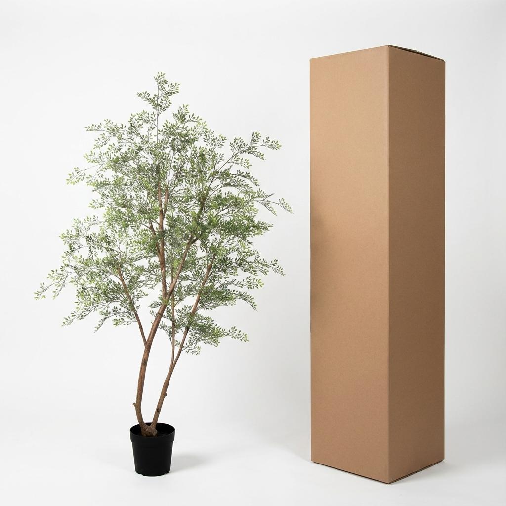 Cassia Baum Kunstpflanze 180cm – Große Deko Kunstpflanze – Pflegefreie Zimmerpflanze für Wohnzimmer Büro & Empfangsbereich - Oasis of Life
