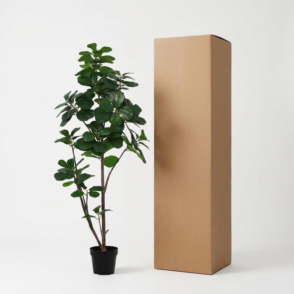 Ficus lyrata Kunstpflanze 150cm – Große Geigenfeige Deko Pflanze – Pflegefreie Zimmerpflanze für Wohnzimmer Büro & Empfangsbereich - Oasis of Life