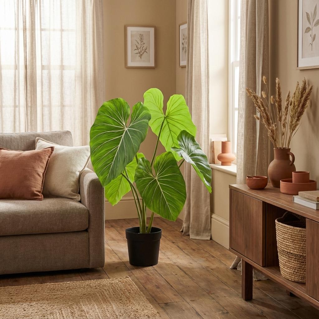 Philodendron Kunstpflanze 100cm – Tropische Deko Pflanze – Pflegefreie Zimmerpflanze für Wohnzimmer Büro & Empfangsbereich - Oasis of Life