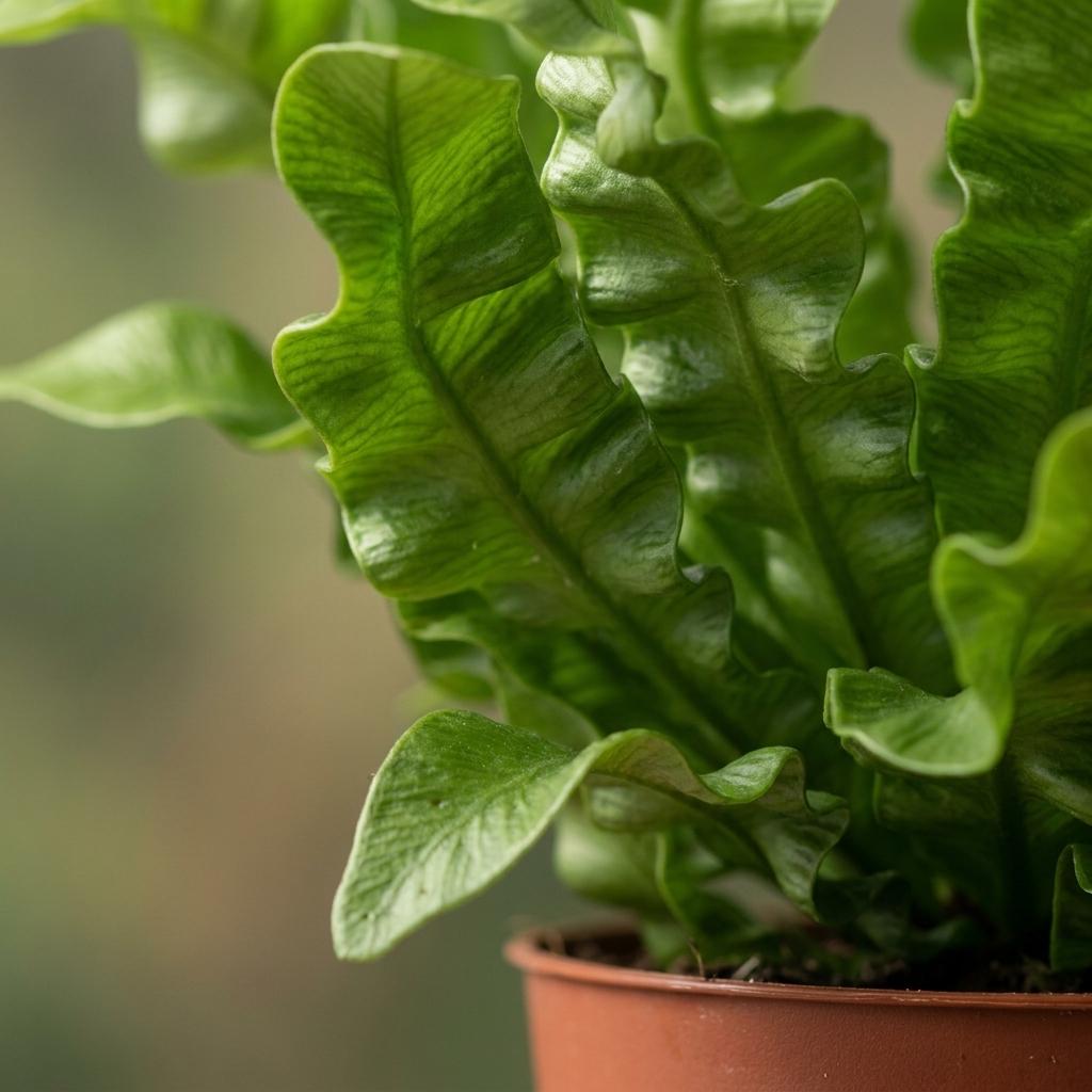 Krauser Wellenfarn 'Crispy Wave' – Asplenium nidus 'Crispy Wave' – 2 Pflanzen – Topf Ø12cm – Höhe 30cm – Ansicht 4