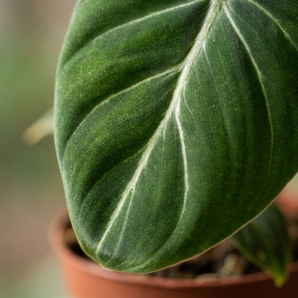 Gloriosum-Baumfreund – Philodendron gloriosum – Topf Ø12cm – Höhe 25cm – mit grauem Dekotopf – Ansicht 4