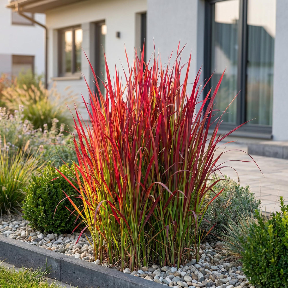 Blutgras 'Red Baron' – Imperata cylindrica 'Red Baron' – 6 Pflanzen – Topf Ø11cm – Staude für Garten & Balkon – Ansicht 6