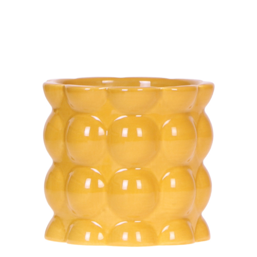 Kolibri Home | Cotton Shine Übertopf - Yellow - Ø9cm 