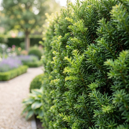 Europäische Eibe – Taxus baccata – 8 Heckenpflanzen – Topf Ø9cm – Höhe 20-30cm – Winterhart & immergrün – Ansicht 5