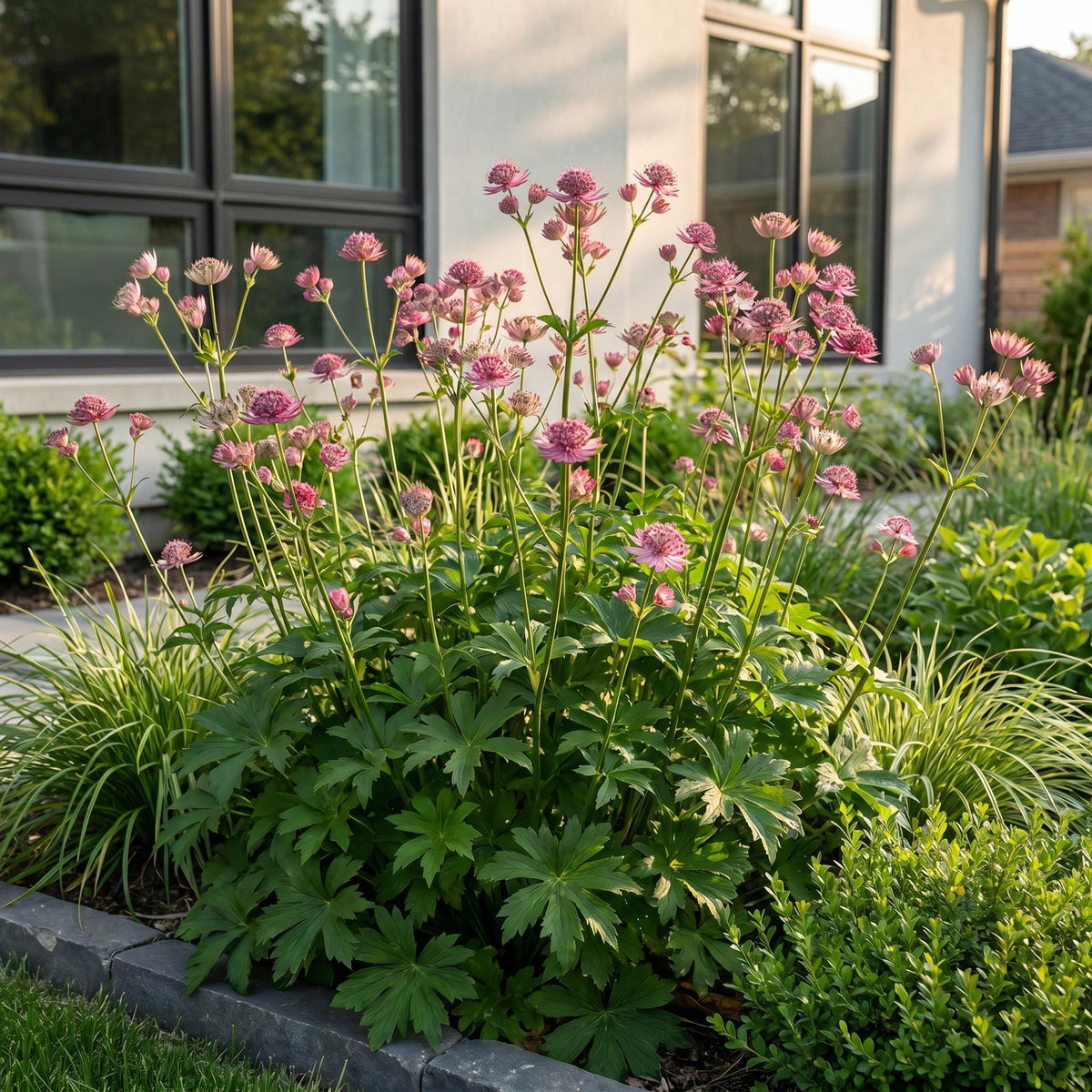 Sterndolde – Astrantia major – 6 Pflanzen – Topf Ø11cm – Bienenfreundliche Staude für Garten & Balkon – Ansicht 6