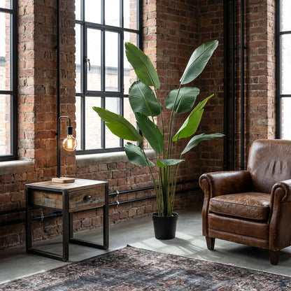 Strelitzia Nicolai Kunstpflanze 180cm – Große Paradiesvogelblume Deko Pflanze – Pflegefreie Zimmerpflanze für Wohnzimmer Büro & Empfangsbereich - Oasis of Life