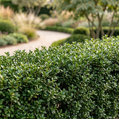Japanische Stechpalme 'Stokes' – Ilex crenata 'Stokes' – 8 Heckenpflanzen – Topf Ø9cm – Höhe 20-30cm – Ansicht 5