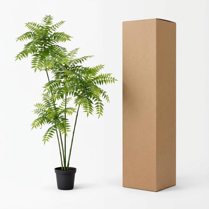 Mahonia Kunstpflanze 185cm – Große Deko Kunstpflanze mit buschigem Blattwerk – Pflegefreie Zimmerpflanze für Wohnzimmer Büro & Empfangsbereich - Oasis of Life