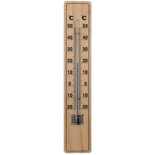 Garten Thermometer - Außen Thermometer - Buche - 20 cm 