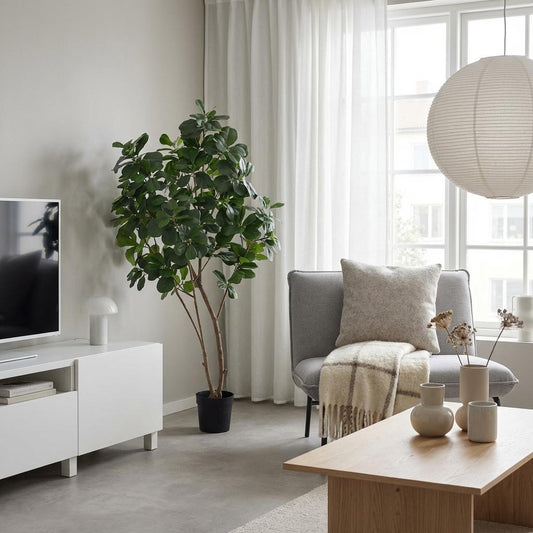 Ficus Lyrata Tree Kunstpflanze 180cm – Große Geigenfeige Deko Baum – Pflegefreie Zimmerpflanze für Wohnzimmer Büro & Empfangsbereich - Oasis of Life
