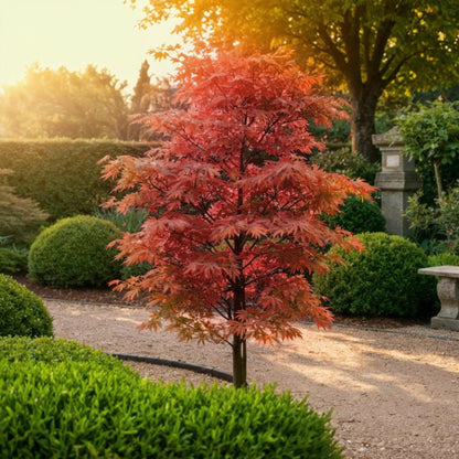 GreenboutiQ - Gartenpflanze - Acer palmatum Beni-maiko - Rot - 1 Pflanze - Laubabwerfend - Wenig Pflege - Topf 12cm Höhe 35cm 