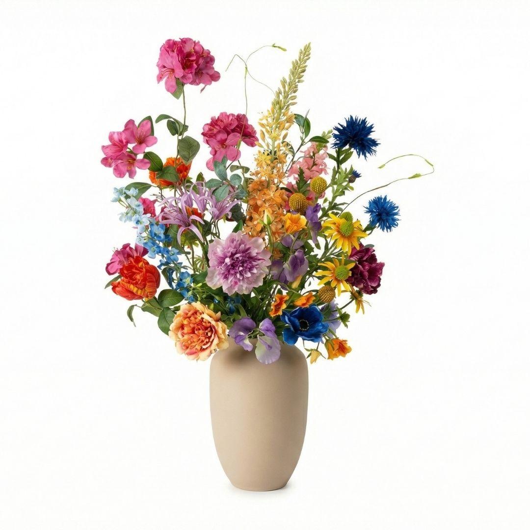 Kunstblumenstrauß - Summer Garden Deluxe - Real Touch - 19 Stiele - ↑ 100 cm 