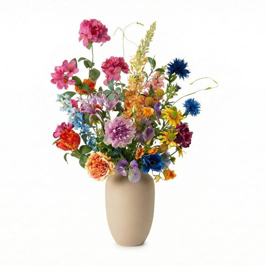 Kunstblumenstrauß - Summer Garden Deluxe - Real Touch - 19 Stiele - ↑ 100 cm 