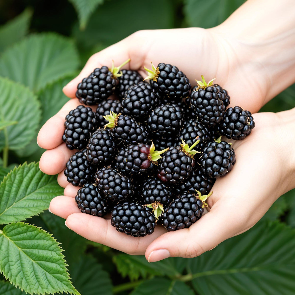 GreenboutiQ - Obstpflanzen - Dornlose Brombeere - Rubus Thornfree - Winterhart - 6 Pflanzen - Topf 9 cm - Schwarze Brombeere 