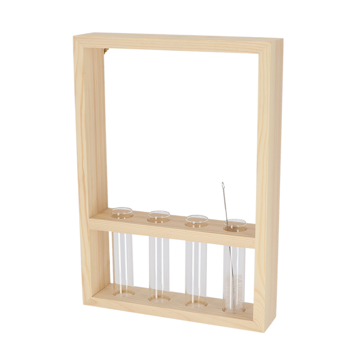 Reagenzglaswand-Anhänger S – 27 cm x 6 cm x 38 cm – Kompakter Wandhalter für Reagenzgläser – Praktische Aufbewahrung für Pflanzen, Dekoration & DIY-Projekte 