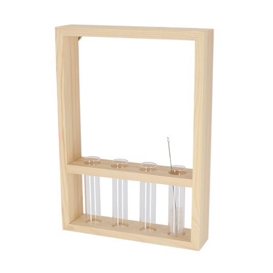 Reagenzglaswand-Anhänger S – 27 cm x 6 cm x 38 cm – Kompakter Wandhalter für Reagenzgläser – Praktische Aufbewahrung für Pflanzen, Dekoration & DIY-Projekte 