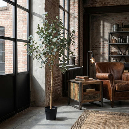 Eukalyptus Kunstpflanze 180cm – Großer Eucalyptus Baum Deko Pflanze – Pflegefreie Zimmerpflanze für Wohnzimmer Büro & Empfangsbereich - Oasis of Life