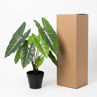 Alocasia Polly Kunstpflanze 40cm – Dekorative Elefantenohr Deko Pflanze – Pflegefreie Zimmerpflanze für Wohnzimmer Büro & Fensterbank - Oasis of Life
