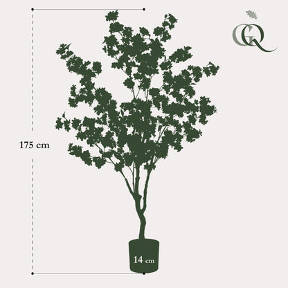 Kunstpflanze Prunus – Kirschblüte Rosa – 135 cm – Dekorative blühende Zimmerpflanze ohne Pflege 