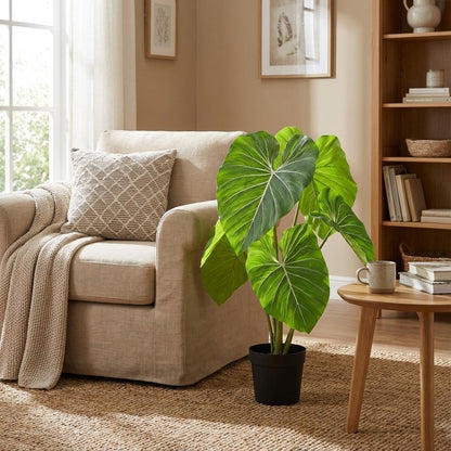 Philodendron Kunstpflanze 100cm – Tropische Deko Pflanze – Pflegefreie Zimmerpflanze für Wohnzimmer Büro & Empfangsbereich - Oasis of Life
