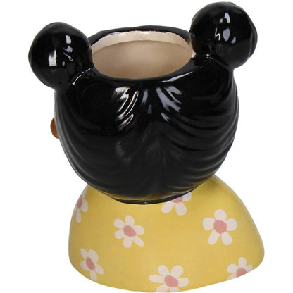 Blumentopf Dolomit Mehrfarbig 10,5cm – Dekorativer Mini-Pflanztopf für kleine Pflanzen & Sukkulenten – Bunter Übertopf aus Keramik – Für Fensterbank, Schreibtisch & Regal 