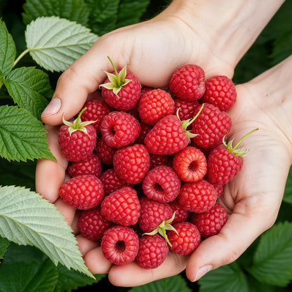Himbeere Rubus idaeus Ottawa winterhart Ø9cm Höhe 30cm – Rote Himbeere für Garten Beet Balkon & Terrasse – Ansicht 11