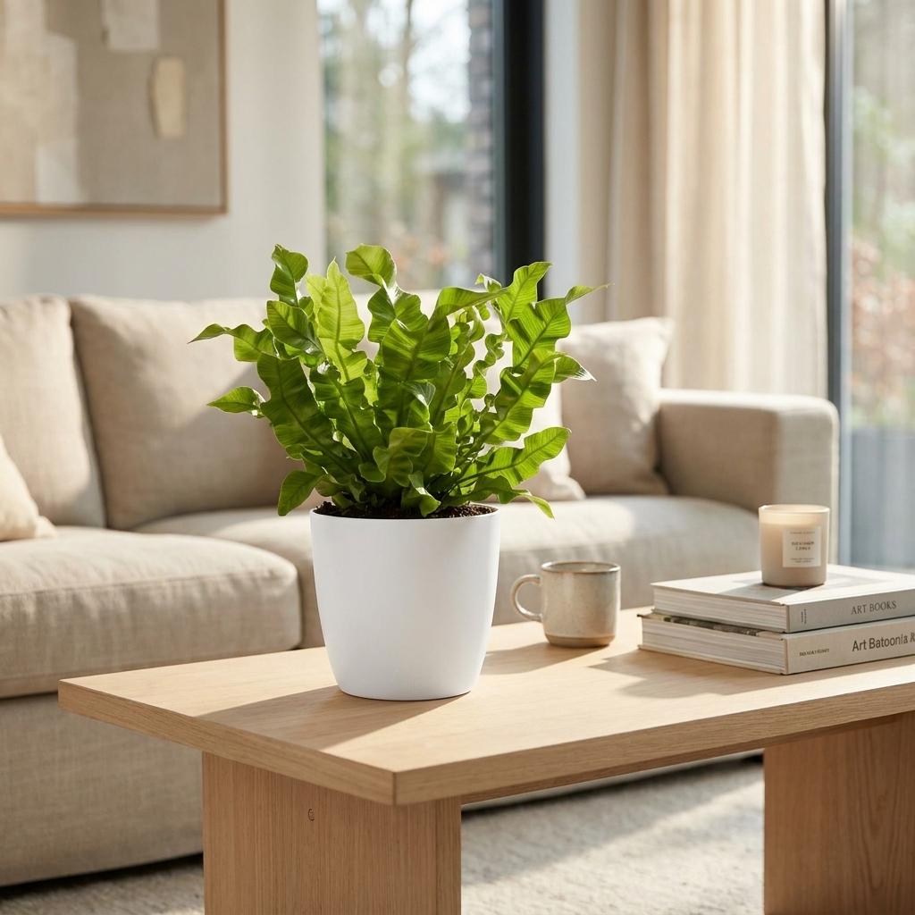 Krauser Wellenfarn 'Crispy Wave' – Asplenium nidus 'Crispy Wave' – Topf Ø12cm – Höhe 30cm – Ansicht 3