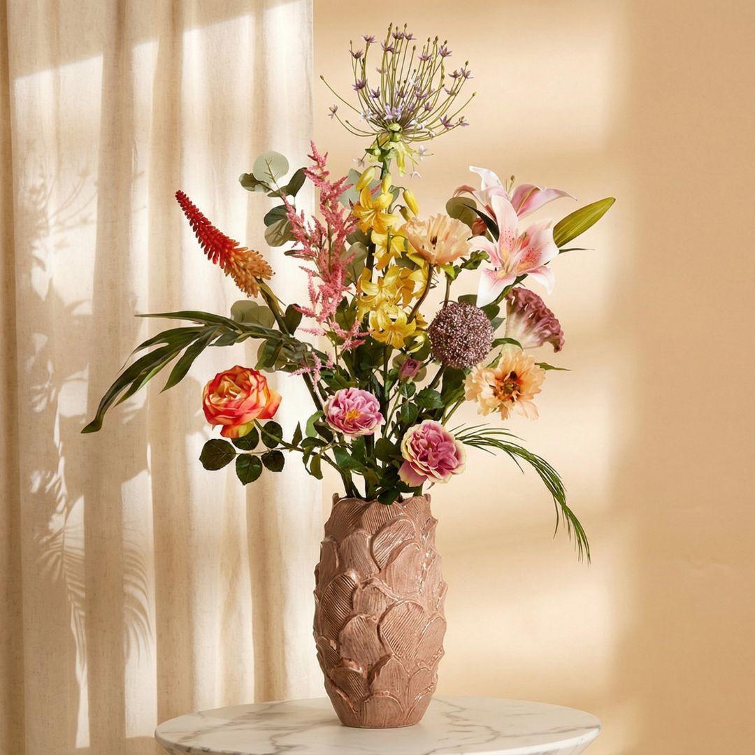 Kunstblumenstrauß - Tropical Chic Deluxe - Real Touch - 13 Stiele - ↑ 105 cm 
