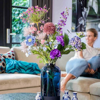 Kunstblumenstrauß Pastell – 70–90 cm – Hochwertige Seidenblumen in Pastelltönen – Pflegeleichte Deko für Tisch, Wohnraum & Büro 