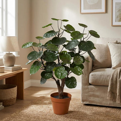 Polyscias Fabian Kunstpflanze 55cm – Dekorative Aralie Deko Pflanze – Pflegefreie Zimmerpflanze für Wohnzimmer Büro & Regal - Oasis of Life