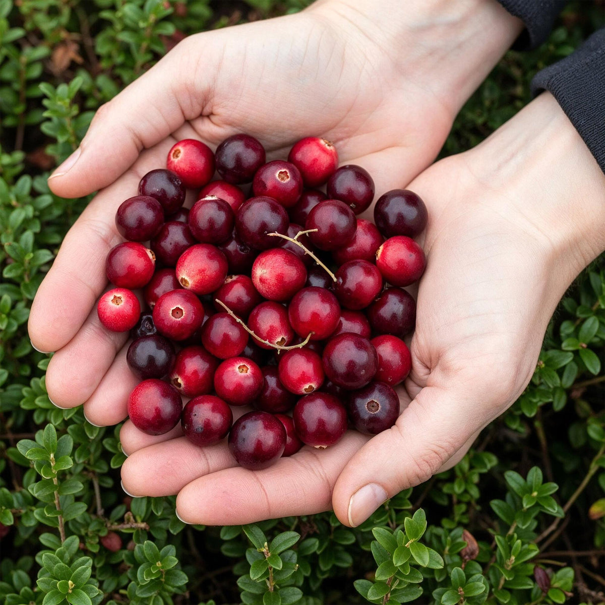 Green boutiQ - Fruit Plant - Vaccinium mac. Early Black - Cranberry - Winter Hardy - Blueberry - 2 Plants - Pot 15cm - Height 50cm 