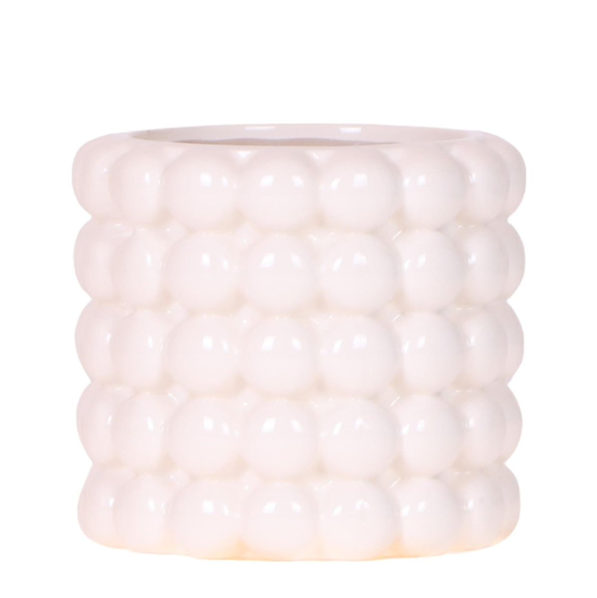 Kolibri Home | Poppy Ziertopf - White - Ø9cm 