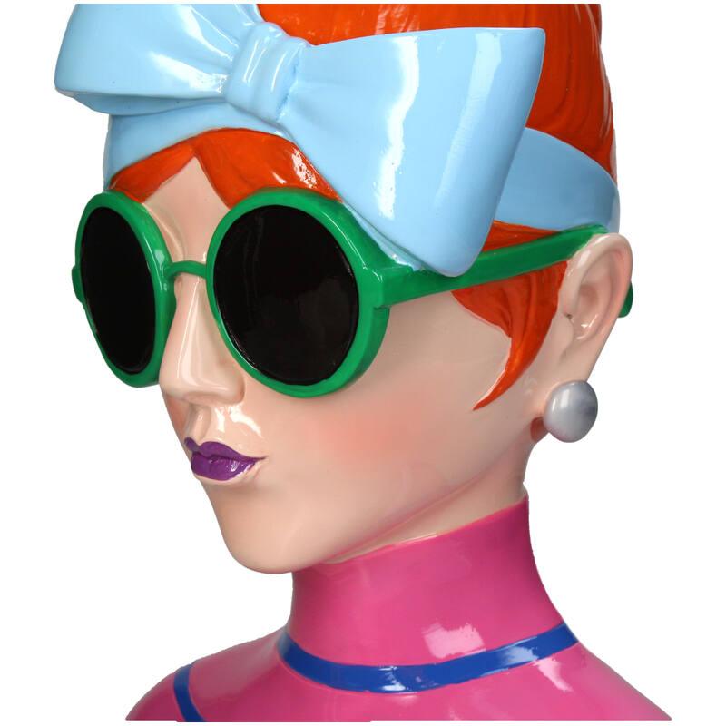 Vase Fashion Lady 'Larissa' – 30 cm – Polyresin – Modedesign – Dekorative Kunstvase für Wohnzimmer, Tisch & Fensterbank 