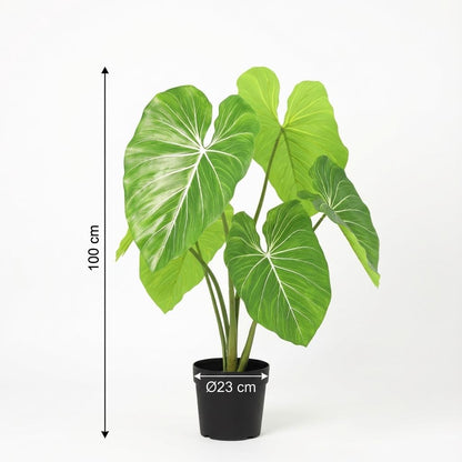 Philodendron Kunstpflanze 100cm – Tropische Deko Pflanze – Pflegefreie Zimmerpflanze für Wohnzimmer Büro & Empfangsbereich - Oasis of Life