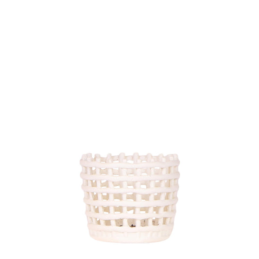 Mesh Ziertopf Ø6cm – Moderner Pflanztopf mit Strukturdesign – Dekorativer Übertopf für Mini Pflanzen & Sukkulenten - Oasis of Life