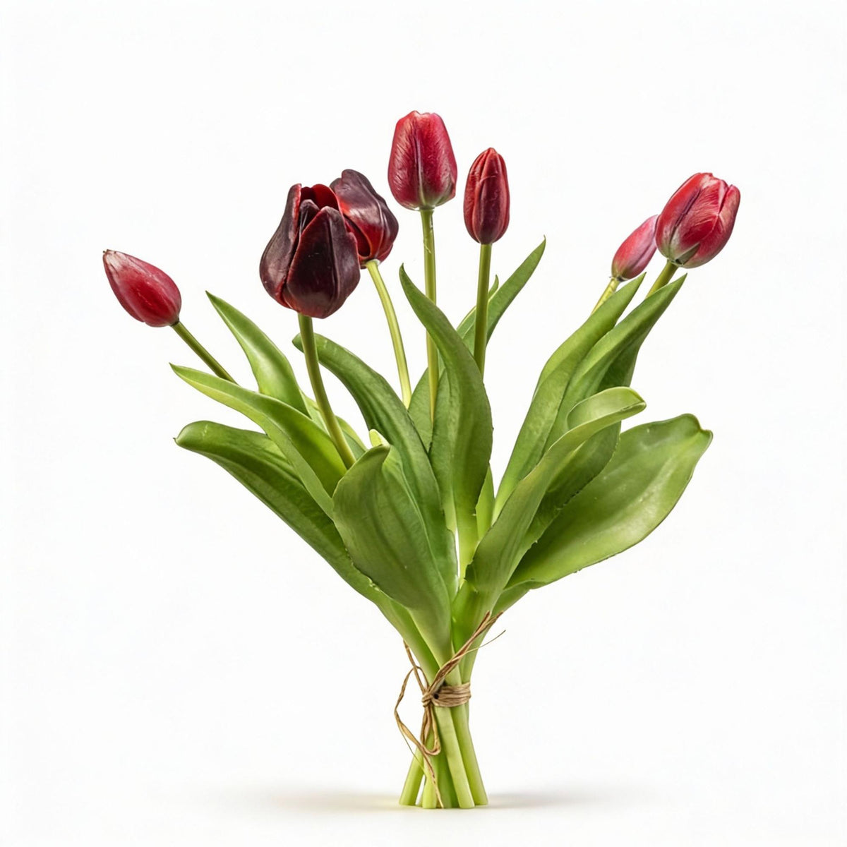 Tulpenstrauß Dunkelrot Real Touch Kunsttulpen