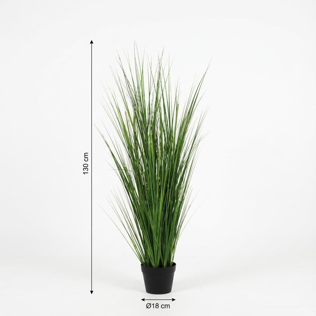Zwiebelgras Kunstpflanze 130cm – Moderne Deko Kunstpflanze – Pflegefreie Zimmerpflanze für Wohnzimmer Büro & Empfangsbereich - Oasis of Life