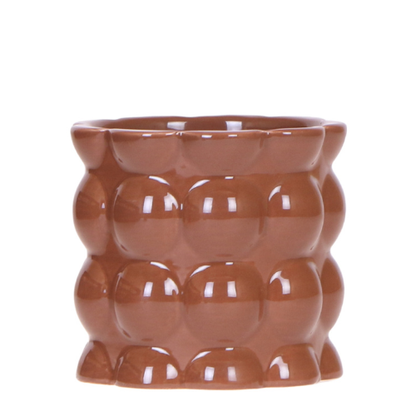 Kolibri Home | Cotton Shine Übertopf - Brown - Ø9cm 