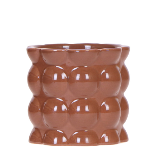Kolibri Home | Cotton Shine Übertopf - Brown - Ø9cm 