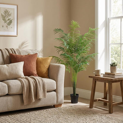 Kentia Palme Kunstpflanze 170cm – Große Kunstpalme Deko Pflanze – Pflegefreie Zimmerpflanze für Wohnzimmer Büro & Empfangsbereich - Oasis of Life