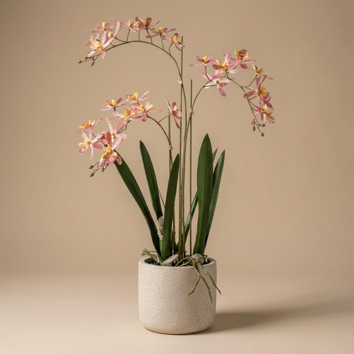 Renanthera Orchidee Roze in pot - 56 cm - Kunstplant 