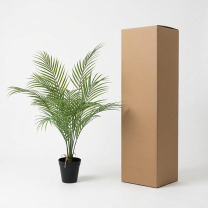 Kentia Palme Kunstpflanze 65cm – Dekorative Kunstpalme Zimmerpflanze – Pflegefreie Deko Pflanze für Wohnzimmer Büro & Regal - Oasis of Life