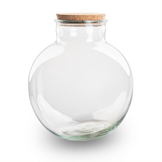 Terrarium fles met kurk - Bolder Bob - Ø 30 cm ↑ 31 cm - Zonder LED-kurk 