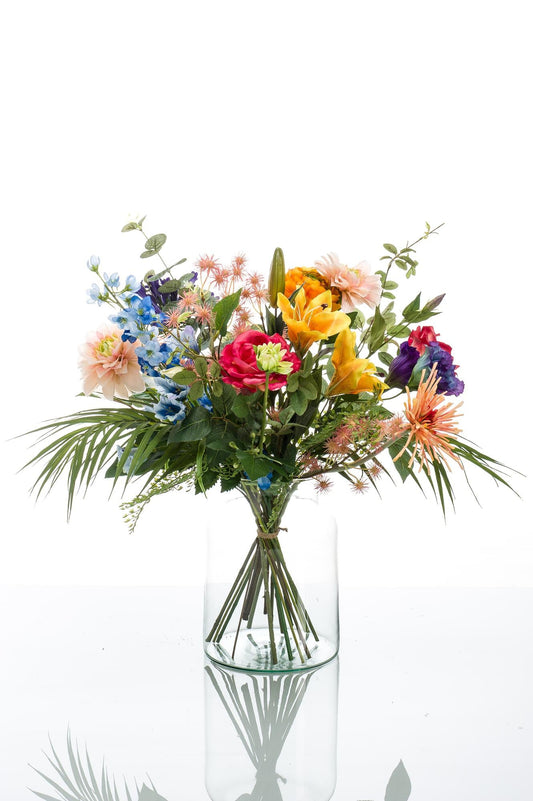 Kunstblumenstrauß - Pretty Powerful - 67cm - Hochwertiges Kunstblumen Bouquet für Wohnzimmer Büro Dekoration 