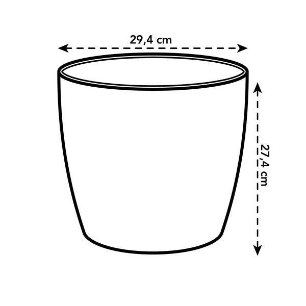 Topf Brüssel Rund Weiß – Ø30cm x H27cm – Moderner Pflanztopf aus Kunststoff – Leicht, robust & stilvoll für Innen- und Außenbereich 